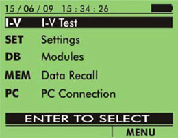 I-V 400 menu główne